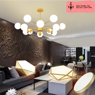 Đèn chùm ROYRAS cao cấp loại 12 bóng rang trí nhà cửa - Kèm bóng LED chuyên dụng phong cách hiện đại