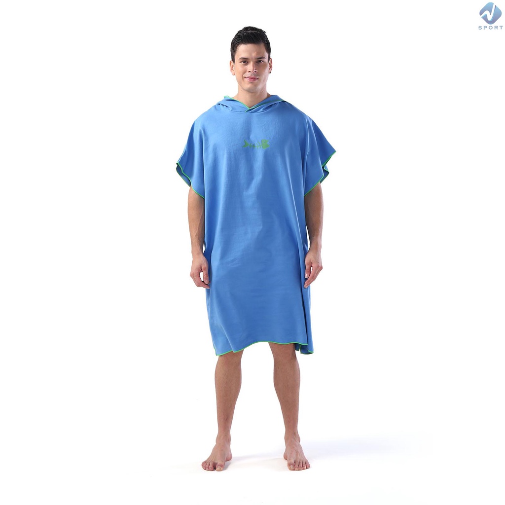 Khăn Tắm Đi Biển / Lướt Sóng Có Mũ Trùm Đầu Bằng Sợi Micro Cho Người Lớn