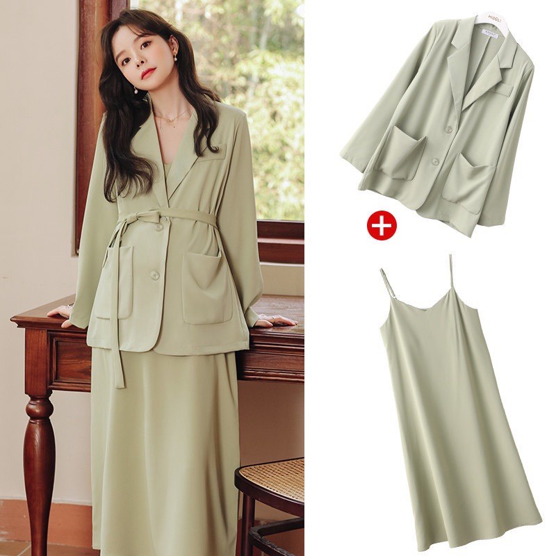 Set VEST đầm bầu công sở thu đông cho mẹ Bầu thanh lịch [Lynafa - S150]