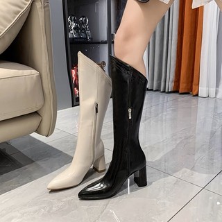 [L1- Boot cho BẮP CHÂN TO] Boot cổ vát cá tính độc lạ gót trụ