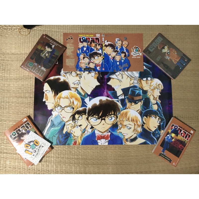 Conan tập 100 - combo 3 ấn bản thường, đặc biệt, Limited (full quà: poster + bìa áo)