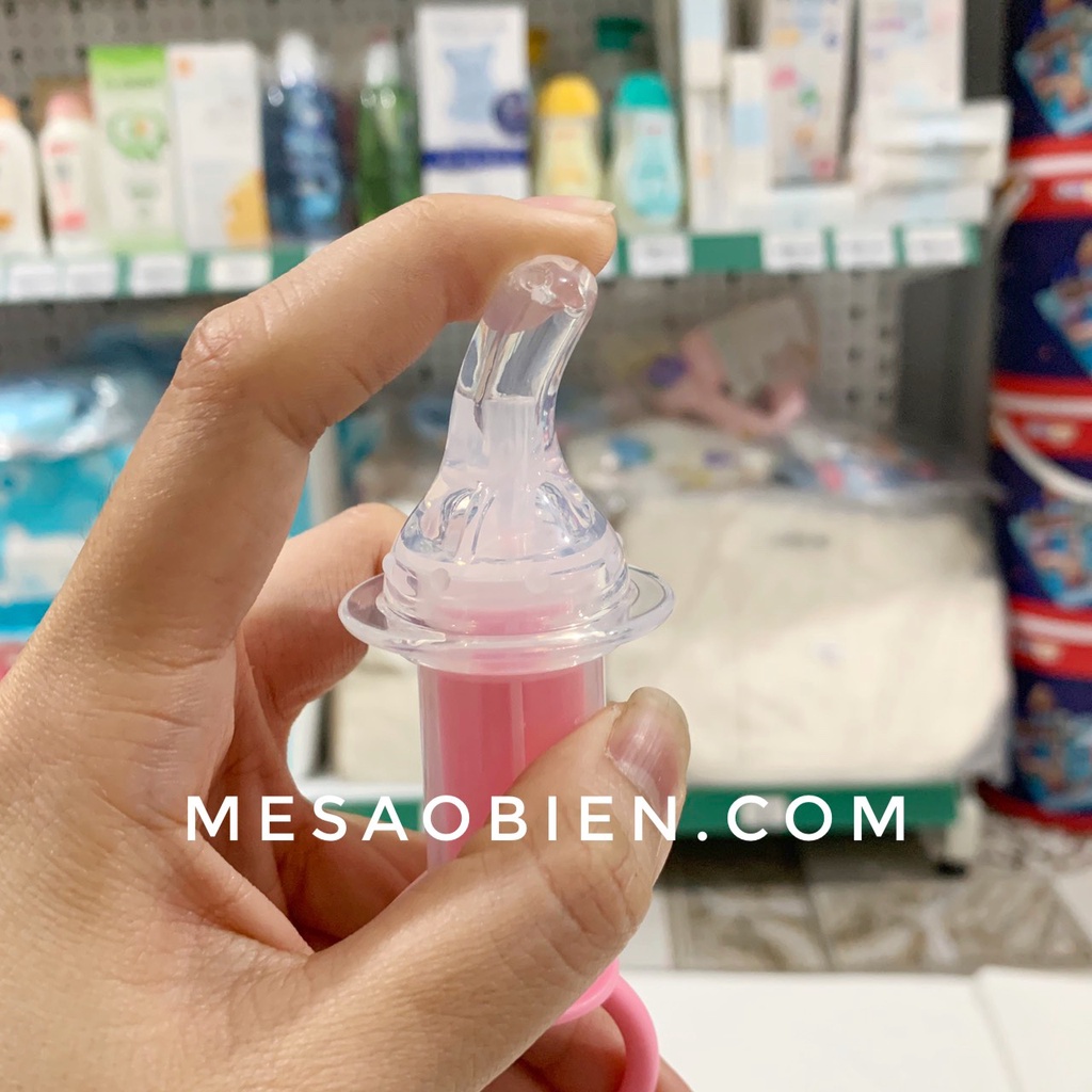 Xi lanh đầu silicon 2 vòi giúp bơm đút bón sữa cho bé
