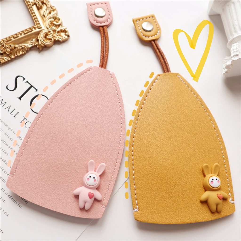 Móc Khóa Da PU Hình Thỏ Dễ Thương Sáng Tạo