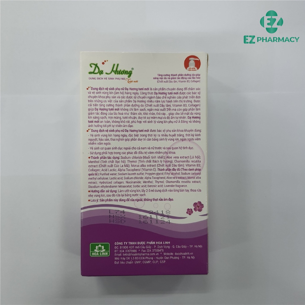 Dung dịch vệ sinh phụ nữ Dạ Hương Lavender 100ml - EZ Pharmacy