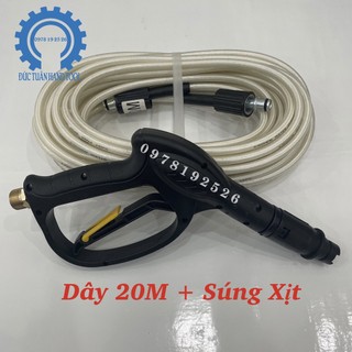 ￼￼Bộ 20M Dây Rửa Xe Và Súng Xịt  - Súng Rửa Xe Áp Lực Cao Ren 22mm