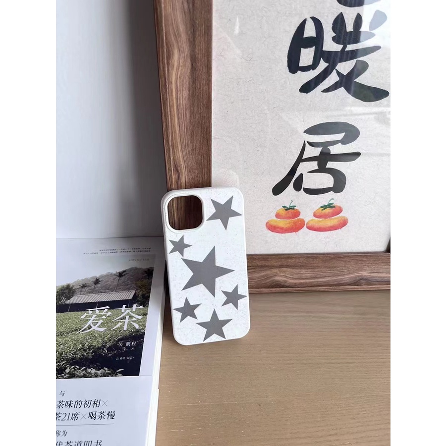 Ốp Điện Thoại In Hình Ngôi Sao Màu Đen Cho iPhone 7 8Plus X XR XSMAX 11 pro Max 12 12promax 13 13promax 14 14plus 14promax