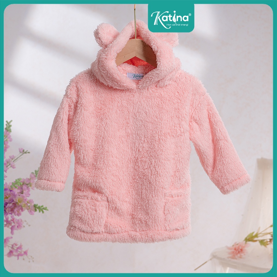 Áo lông Hoodie hàng loại 1, có mũ tai gấu cực xinh cho bé  - Siêu nhẹ mà lại cực ấm, cực thoải mái cho bé!