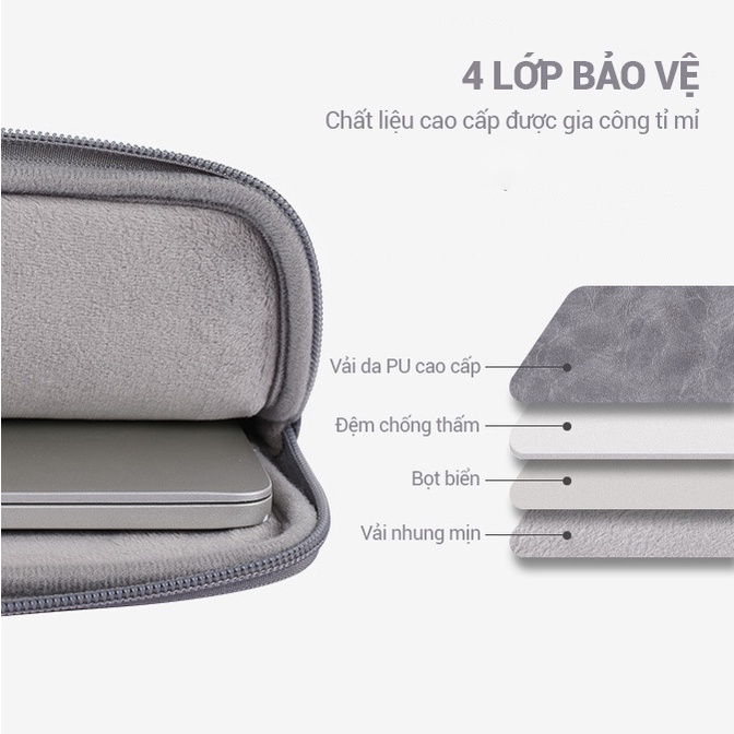 Túi chống sốc GUBAG dành cho surface 3,4,5,6 cao cấp, Macbook 13 inch, 15 inch, 16 inch, chính hãng CanvasArtisan