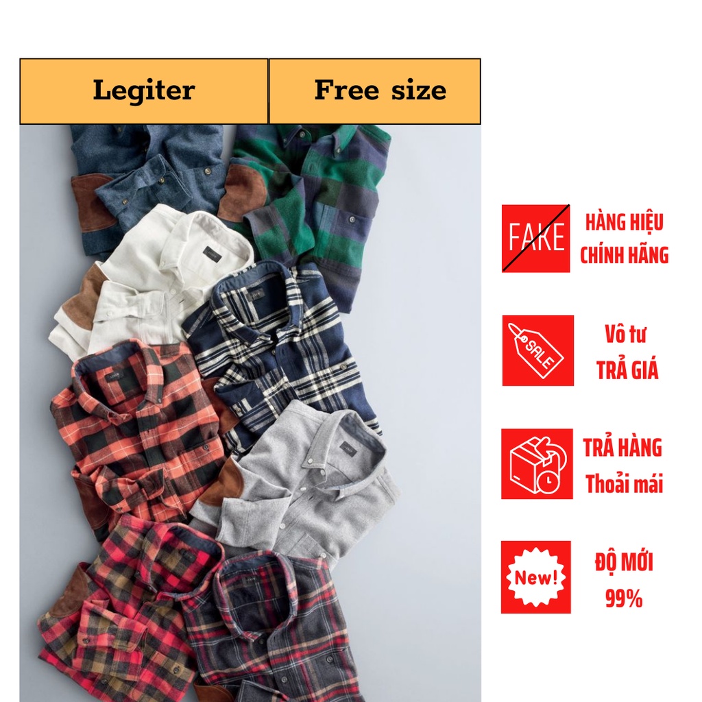 Áo sơ mi 2hand unisex, flannel đồ si hiệu, áo sơ mi jean hàng thùng tuyển, áo sơ mi jean thương hiệu Legiter secondhand