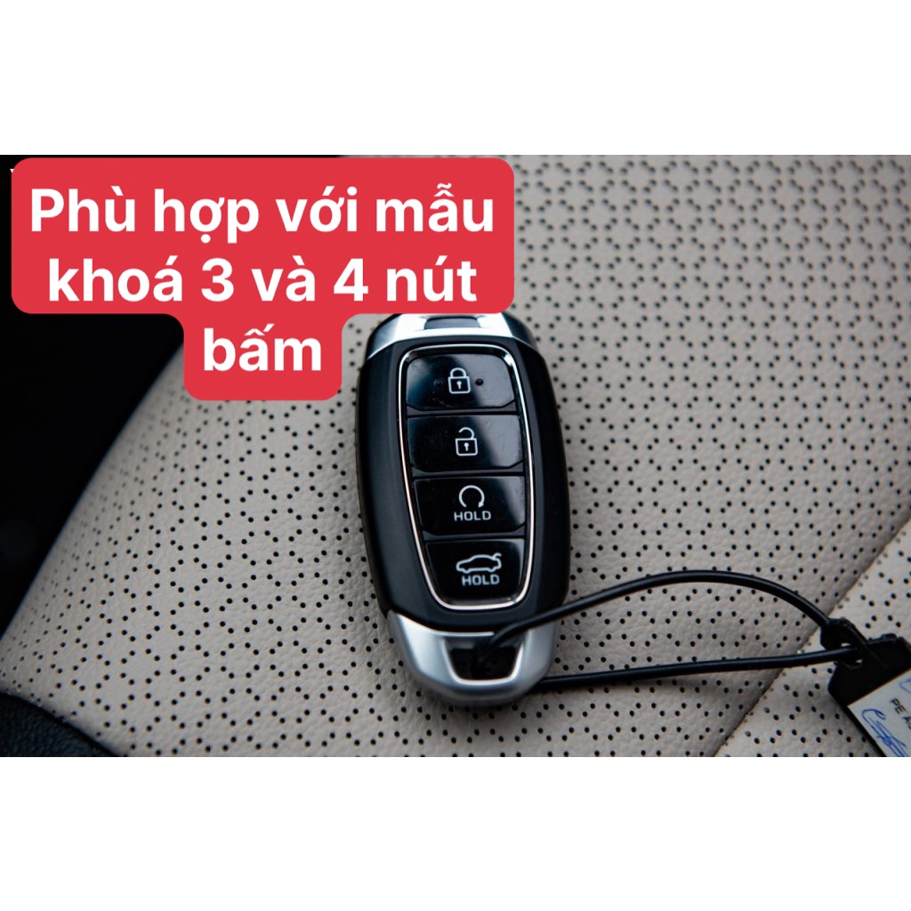 Ốp Bảo Vệ Chìa Khóa Accent 2021 - 2022 Elantra 2022 - 2023 Hợp Kim Cao Cấp (Mẫu Chìa 3 và 4 nút bấm