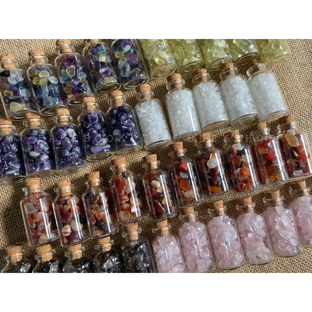 chai đá tự nhiên làm quà tặng trang trí, chai đá thanh tẩy mini - KÈM HỘP ĐỰNG [quà tặng handmade]