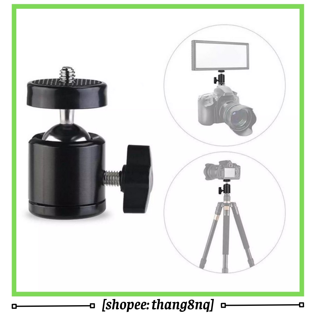 Giá đầu bi 360 độ gắn máy ảnh, máy quay, action cam vào tripod