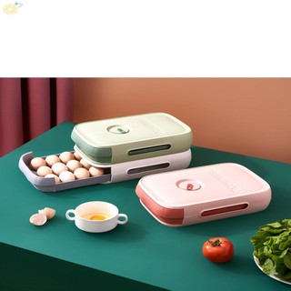 【VARSTR】Drawer Type Kitchen Organizer Refrigerator Food Egg Storage Box Rack New UK