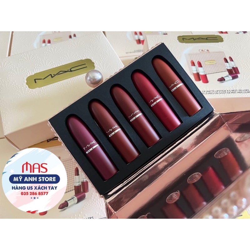 Set 5 cây son mac Set bản Giáng Sinh