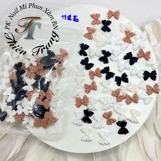Charm nơ hoa nhí gắn trang trí móng tay