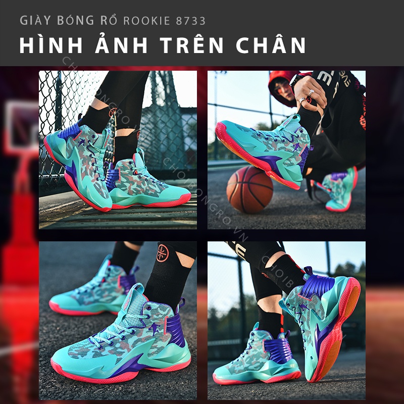 Giày bóng rổ cơ bản Rookie 8733 – Đế kếp outdoor, thoáng & nhẹ