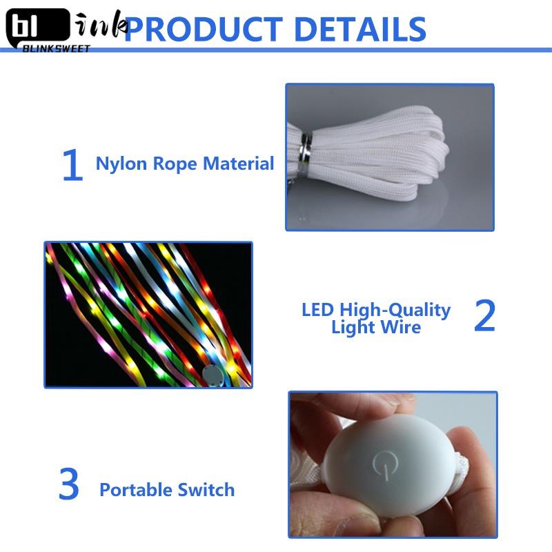 Cặp Dây Giày Dạ Quang Phát Sáng Trong Tối Thời Trang Unisex