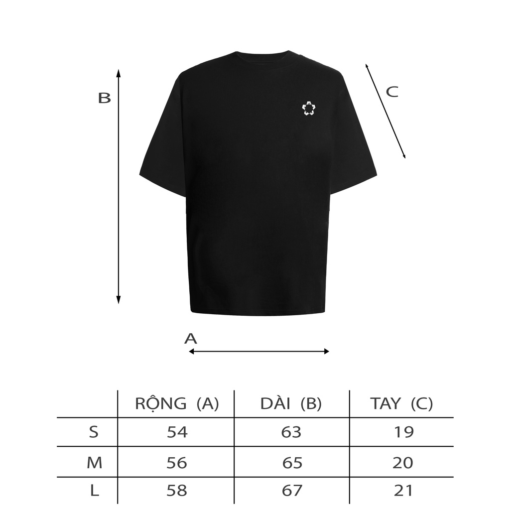 ÁO THUN AA STU IN LOGO VINTAGE - AA STU BOXY VINTAGE LOGO - BLACK ; WHITE // Aastudio