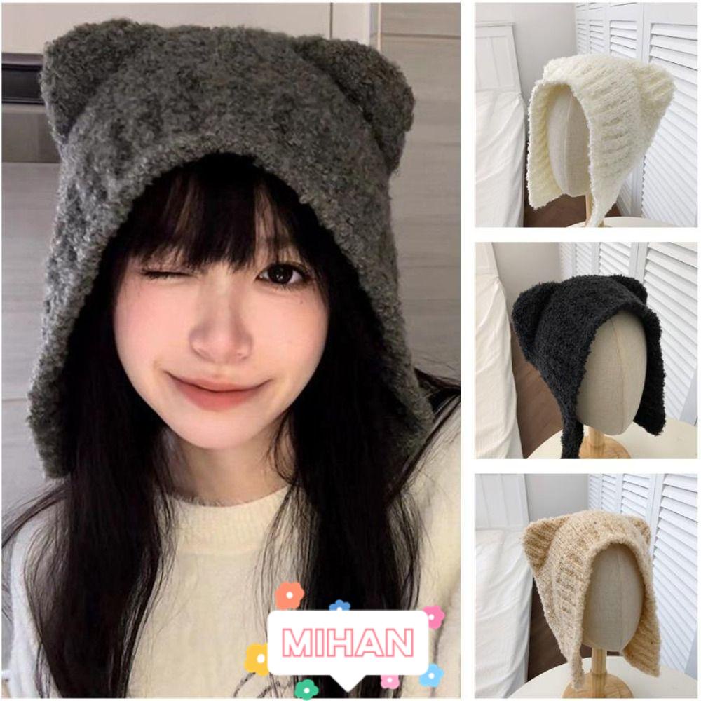 Mũ Len Tai Gấu Dễ Thương MIHAN1