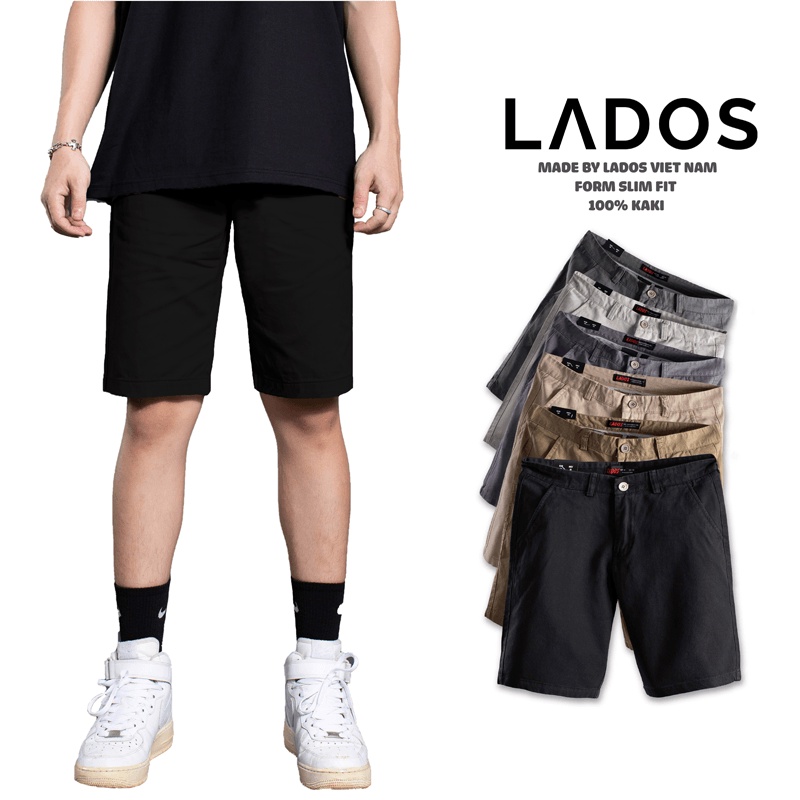 Quần short vải kaki basic nam cao cấp LADOS - 44031 với thiết kế đơn giản, form basic rộng rãi, thoải mái