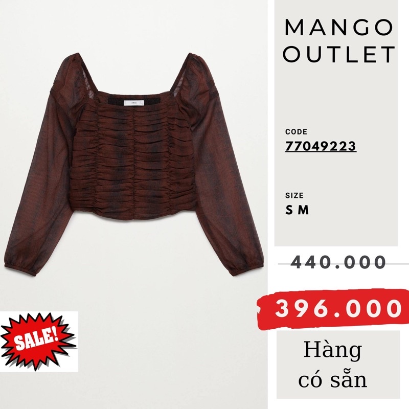 Áo kiểu Nữ Mango size S | Hàng hiệu vợt Sale