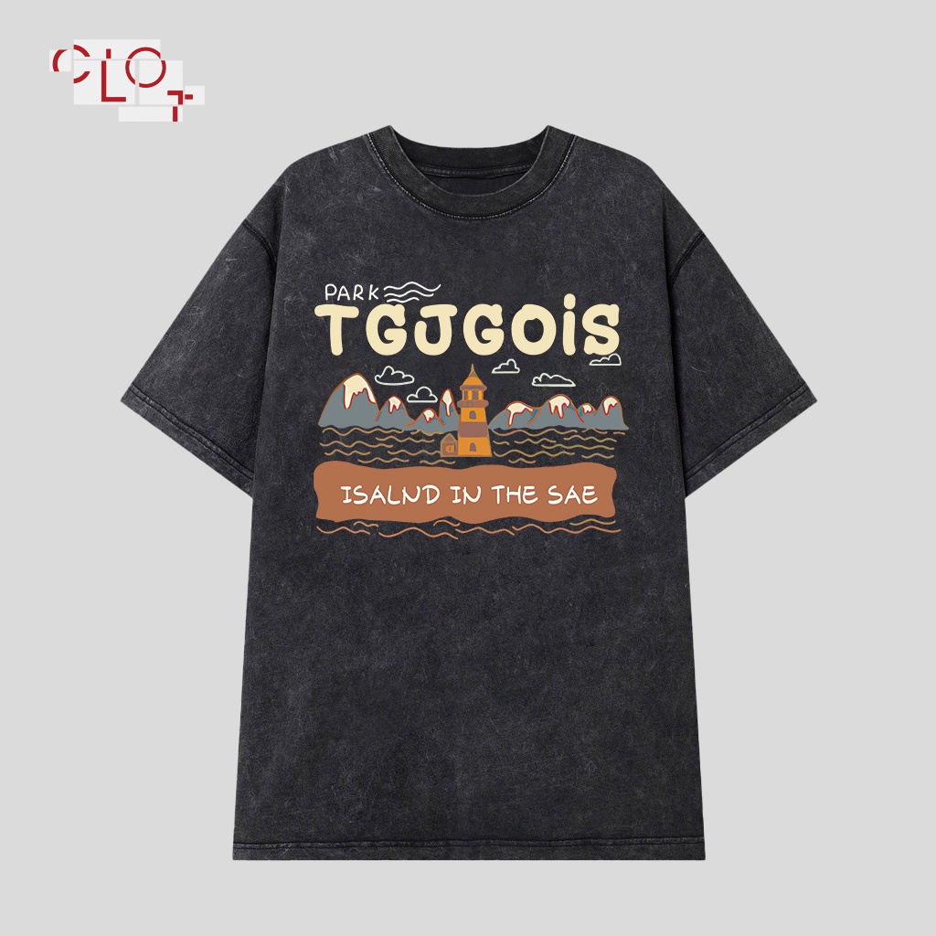 CLOT local brand Áo thun tay lỡ unisex vintage Nâu áo phông thể thao ulzzang 100%cotton