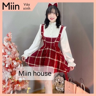 Set yếm dạ áo sơ mi cổ tàu