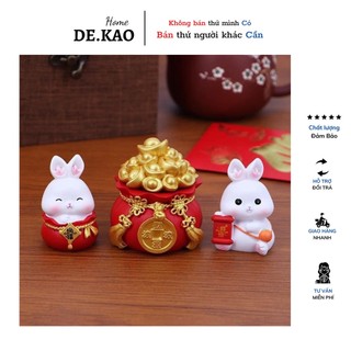 Hũ đựng muối gạo thần tài, hũ muối gạo cầu tài cầu lộc trang trí bàn thờ Tết 2023