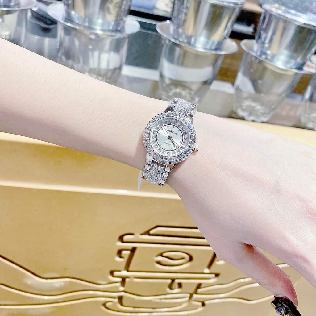 Đồng Hồ Nữ Melissa F6356 Chính Hãng Size 34mm cẩn đá SWA xinh lung linh