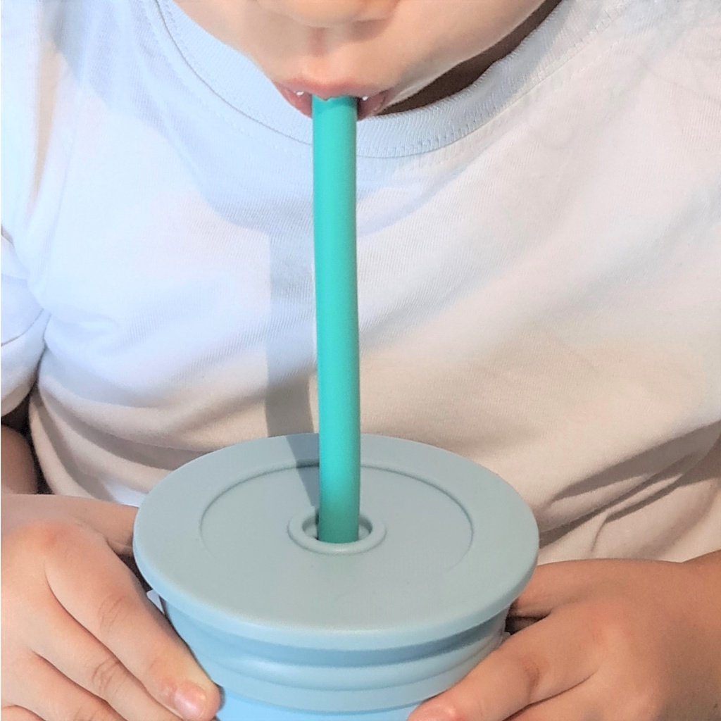 Cốc uống nước đa năng kèm ống hút silicone Minikoioi cho bé