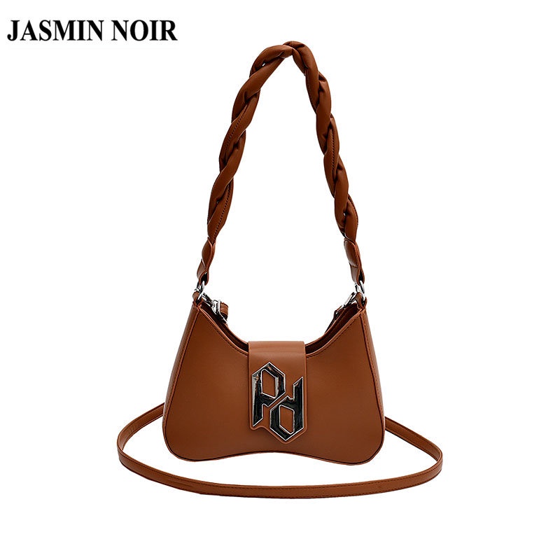 Túi Đeo JASMIN NOIR Chéo Da PU Hình Bán Nguyệt Thời Trang Cho Nữ