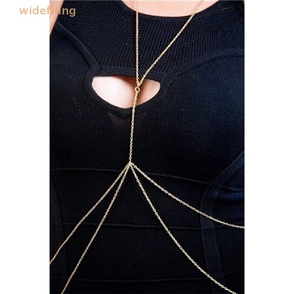 Bikini Mắt Xích Bản Rộng Màu Vàng Kim Quyến Rũ Thời Trang Cho Nữ