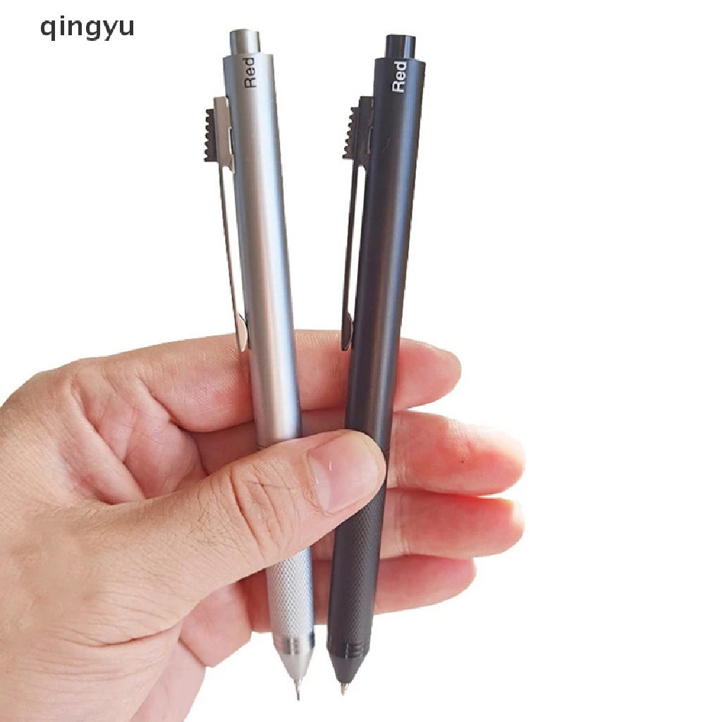 Bút Bi Kim Loại 3 Màu 4 Trong 1 Tự Động Dành Cho Học Sinh / Văn Phòng