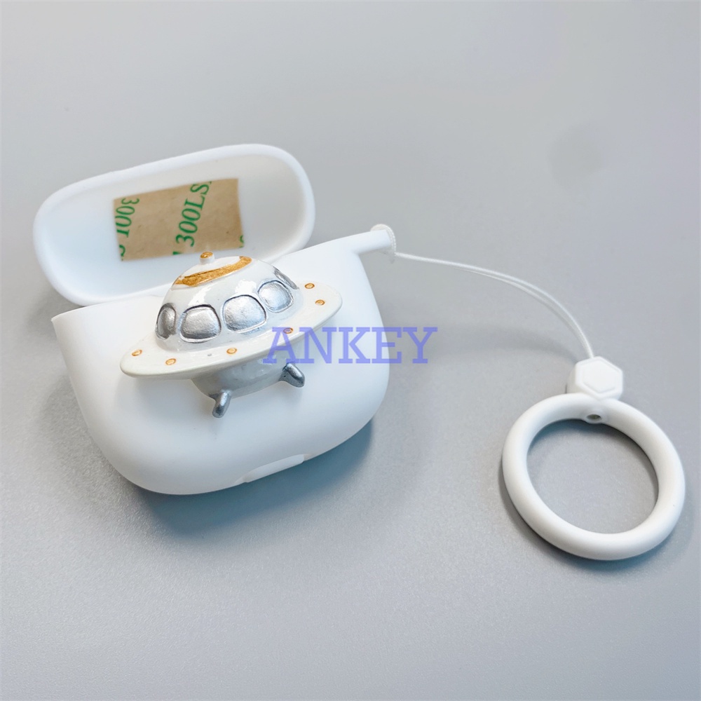 SoundPEATS Air 3 Deluxe / Air3 Pro / Sonic / Mini Pro Earbuds Cover Vỏ Bảo Vệ Hộp Sạc Tai Nghe Bằng Silicon Hình Phi Hành Gia Màu Đen Cho Soundpets Air 3 Deluxe / Air3 Pro / Sonic / Mini Pro