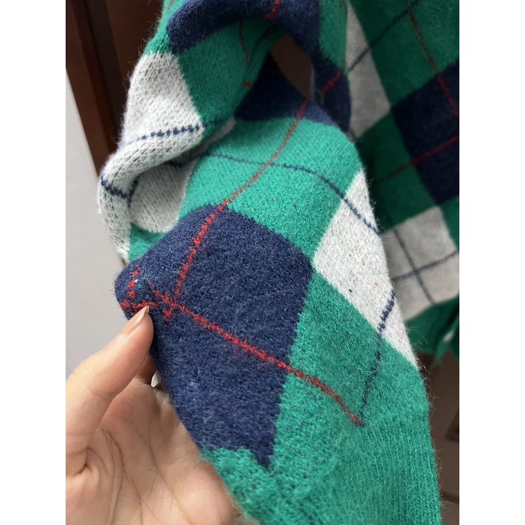 Pass thanh lý áo cardigan len kẻ trám chất đẹp