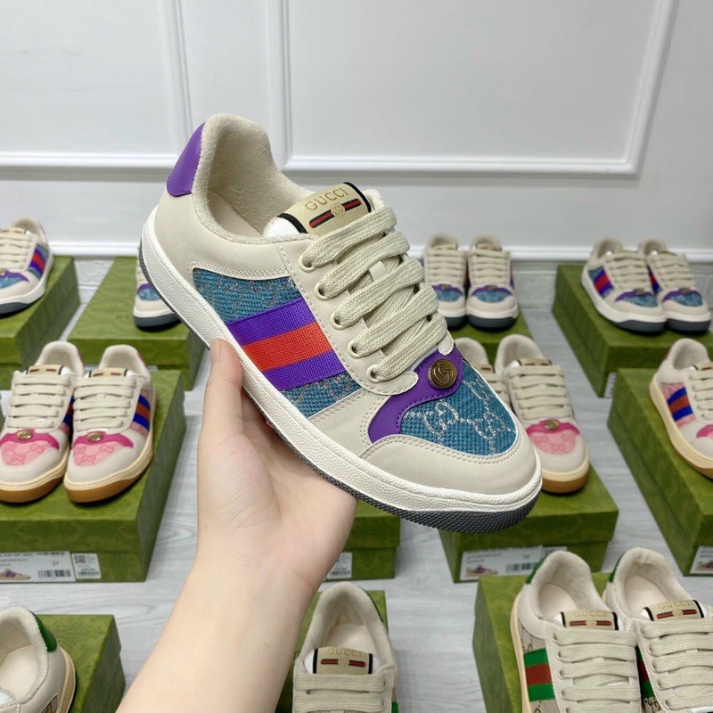 Giày Thể Thao Gucci Sơn Tùng Các Màu Hót, Giày GC ACE 3 Vạch Nam Nữ Hót Trend Dễ Phối Đồ Bản Đầy Đủ Box Bill