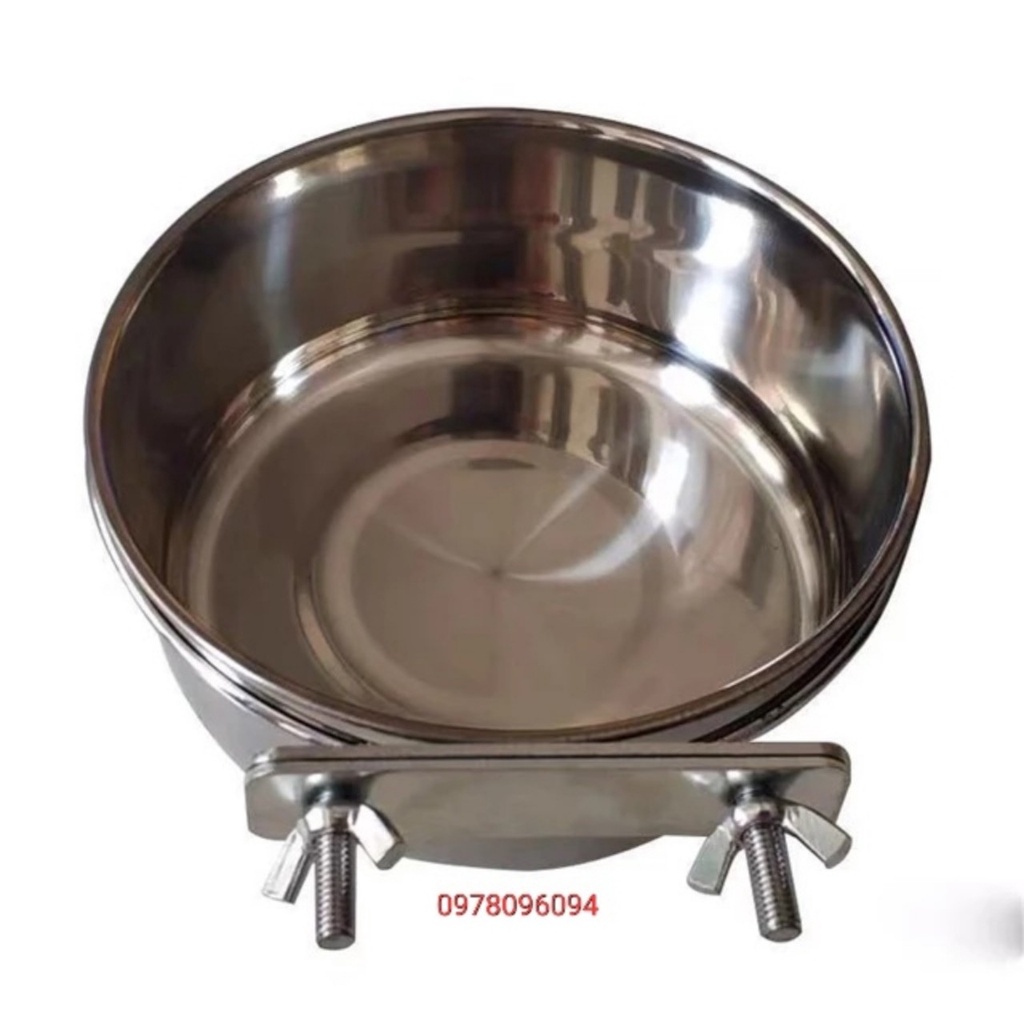 Máng ăn 14cm inox 304 cho chồn hương máng ăn inox 304 cho vẹt máng ăn inox 304 cho mèo