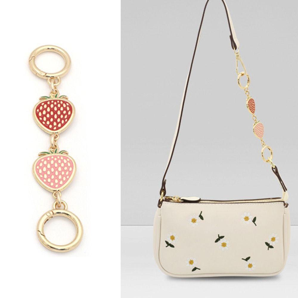 LOMBARD Túi Đeo Chéo Đựng Điện Thoại Hình Trái Dâu Phối Dây Xích Thời Trang Cho Nữ