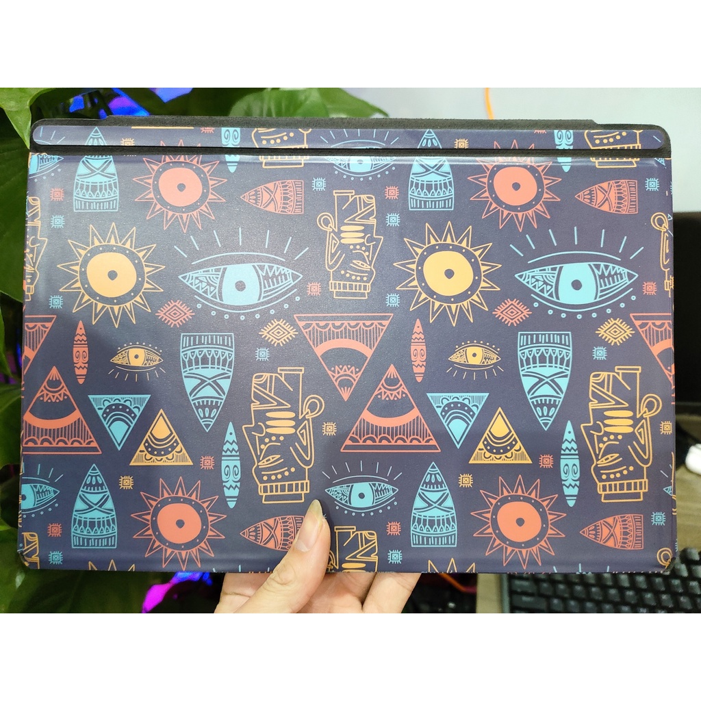 Skin decal dán trang trí bọc 2 mặt phím Surface in hình theo yêu cầu họa tiết cổ điển