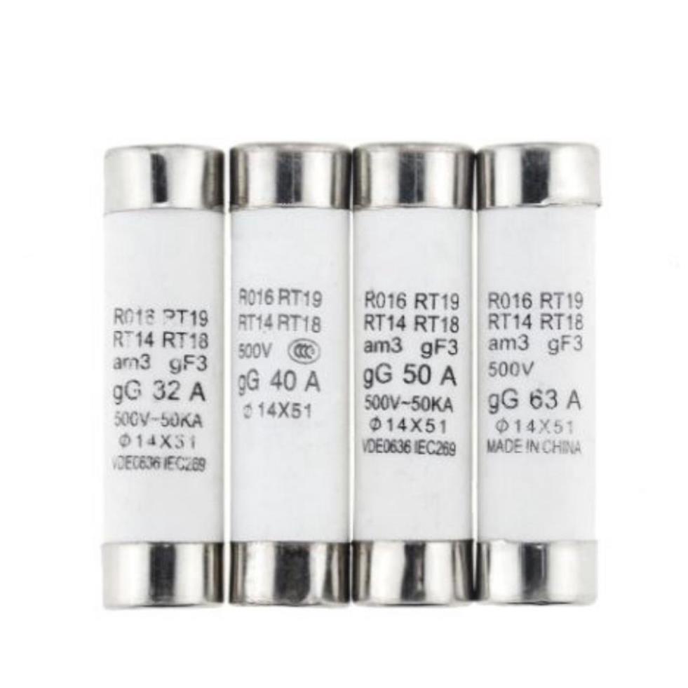 Tim chì sứ 14*51 (RO16) dùng trong cầu chì sứ RT18-63X ( hộp 20 cái) bảo vệ quá dòng, quá tải hệ thống điện