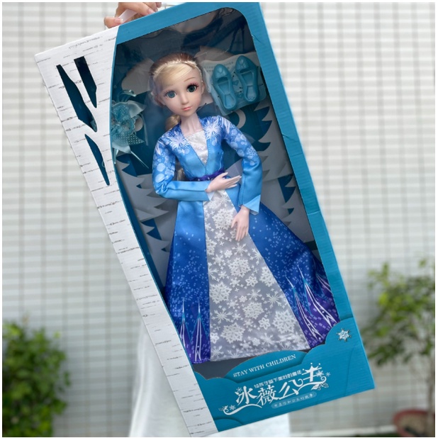 Búp Bê Barbie Cỡ Lớn Cao 65cm - Đồ Chơi Búp Bê Công Chúa Elsa Nữ Hoàng Băng Giá Cho Trẻ Em