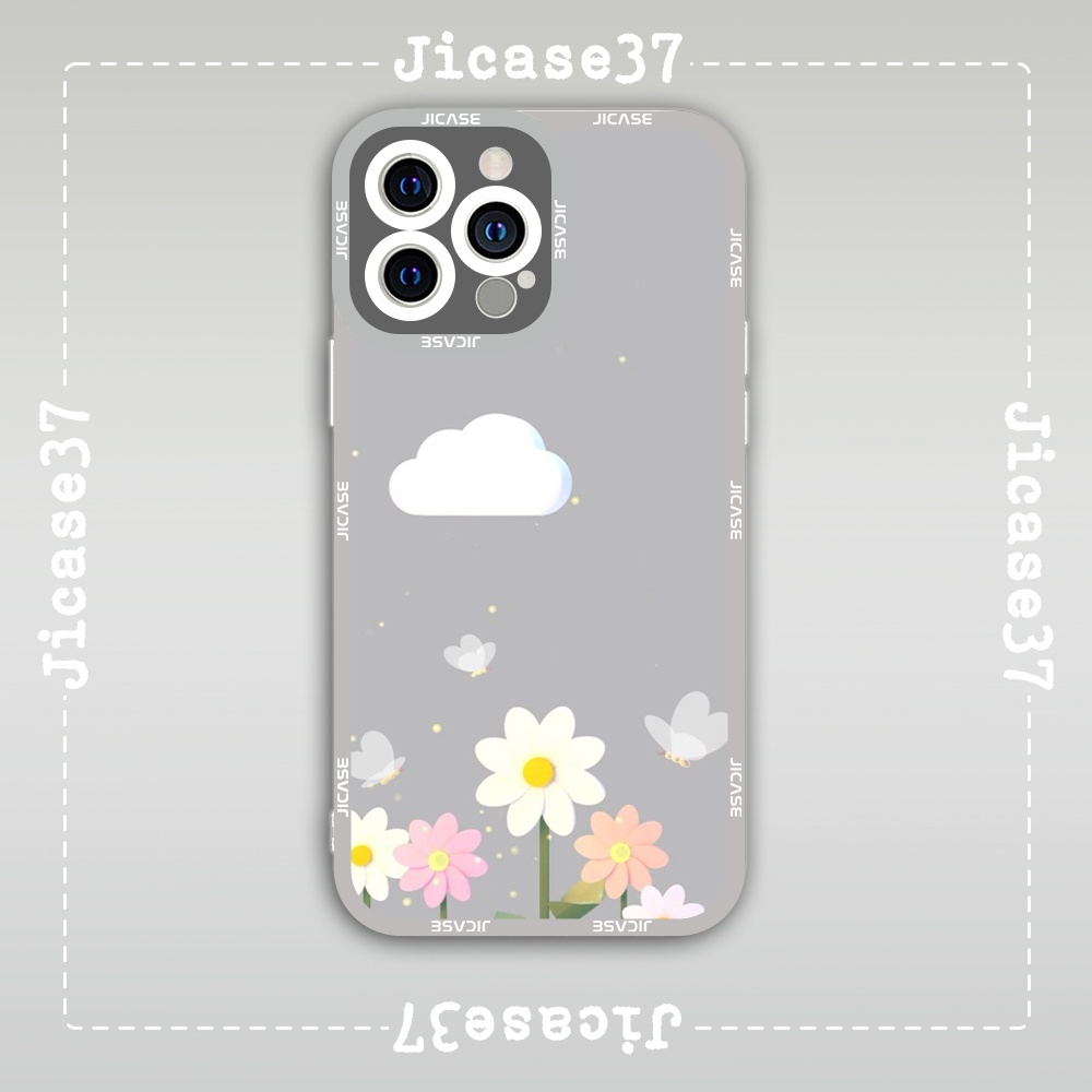 Ốp lưng iphone cạnh vuông Jicase Tranh Ảnh Hoa Cúc Daisy Flower Art 8plus/x/xs/11/12/pro/max/plus/promax
