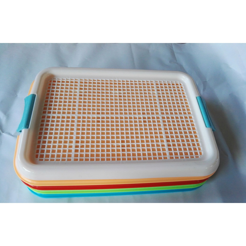 Hanpet.GV- Khay vệ sinh cho chó (màu ngẫu nhiên) dạng lưới cải tiến (- 377b)+ Tặng 3 tấm lót chuồng, sàn xe