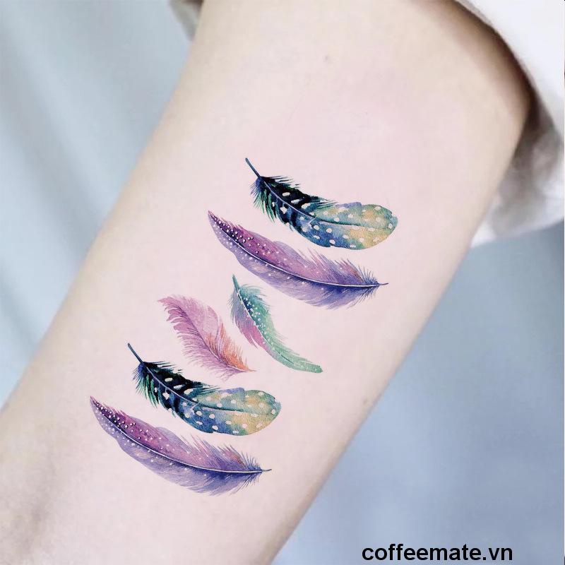 【coffeemate】⚡Miếng Dán Hình Xăm Hello Girl Chống Thấm Nước Và Chống Phản Quang Mới （5-7 ngày）