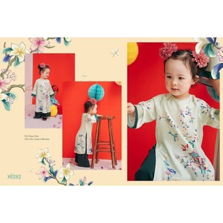 Áo dài Tứ Linh mẹ và bé