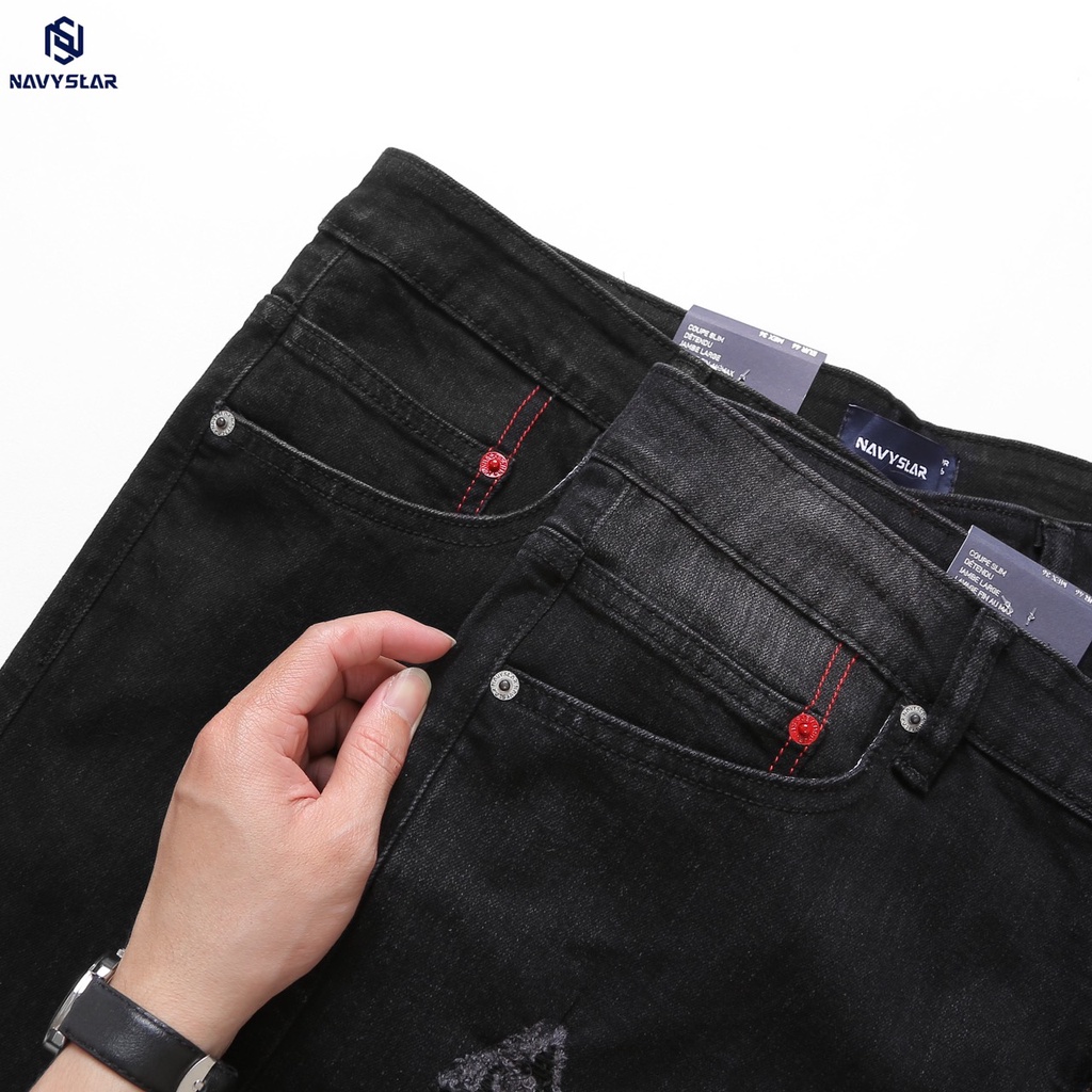 BIGSIZE NAM 80-140KG SHORT JEAN ĐEN  2BIG NAVY STAR