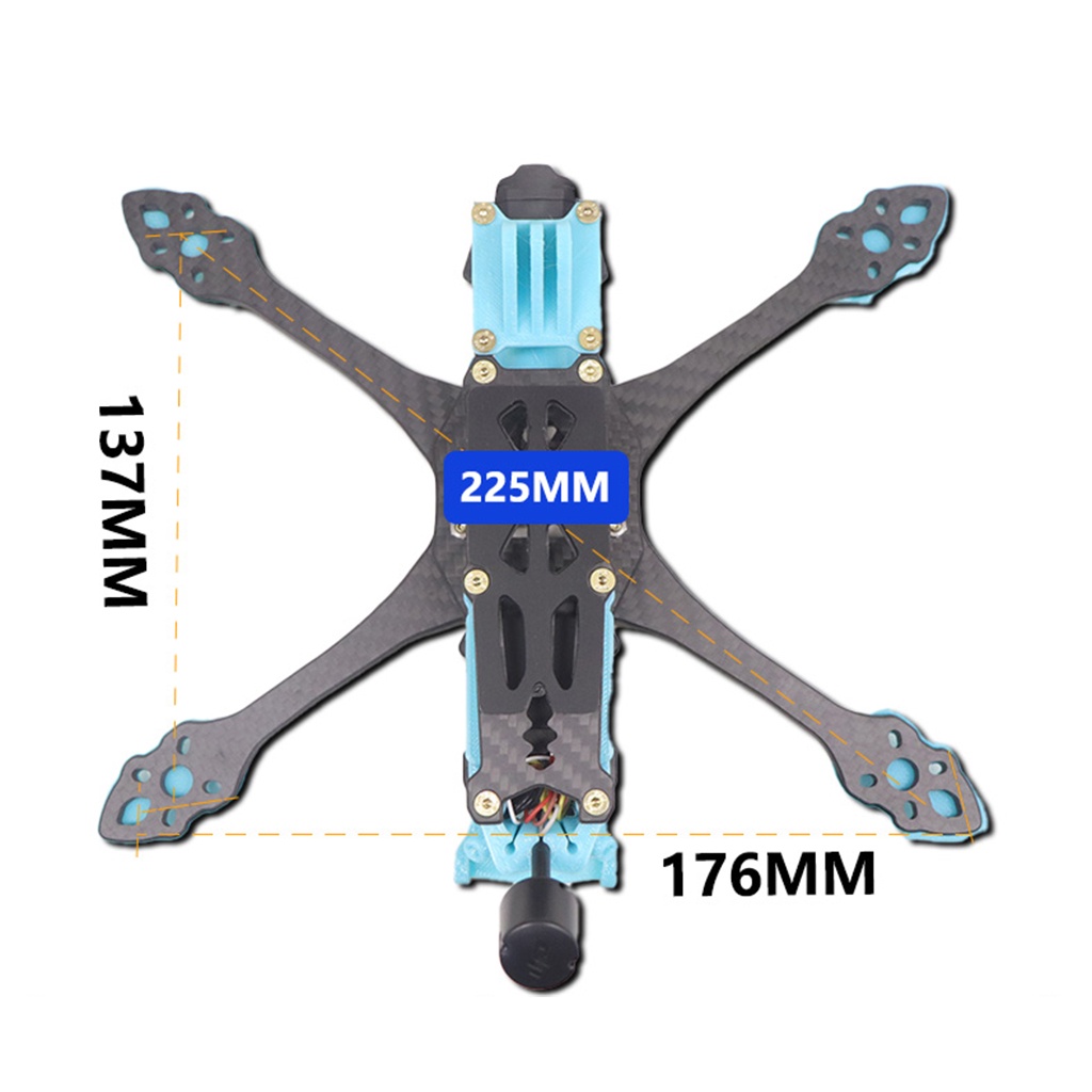 Khung Sợi Carbon JMT MAK5 O3 Cho Máy Bay Điều Khiển Từ Xa O3 Arm 5.5mm Arm With Naked Hero 8 10 Action
