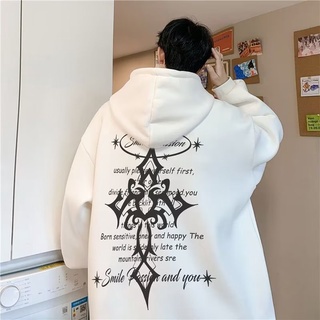 Áo Hoodie Tay Dài Dáng Rộng In Chữ Vui Nhộn Thời Trang Mùa Thu Cho Nam Sinh Size M-8XL