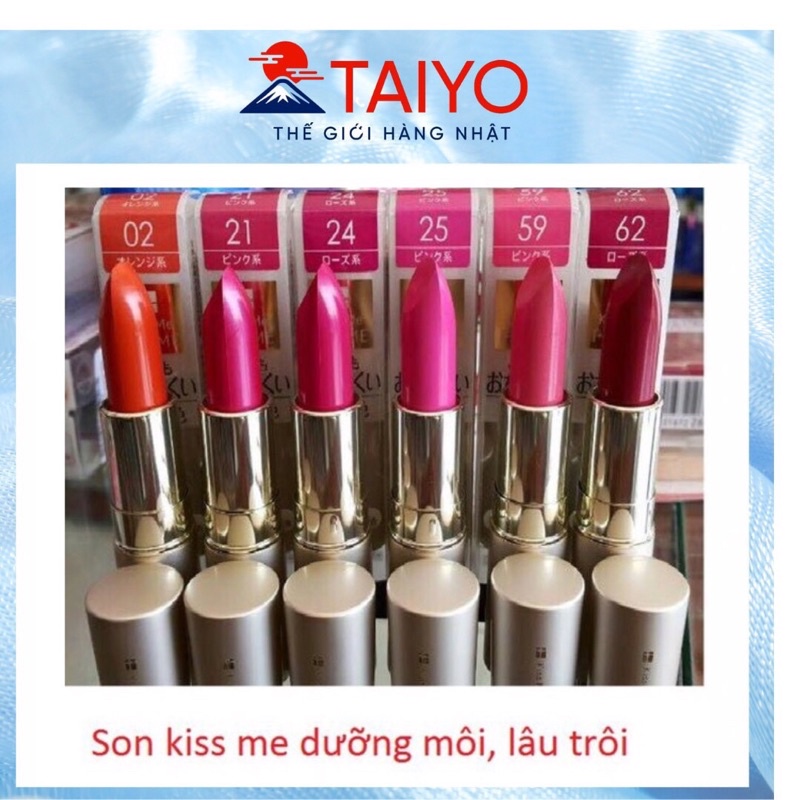 Son kissme nội địa nhật nhiều màu(vỏ hơi xước) cực đẹp lên môi chuẩn