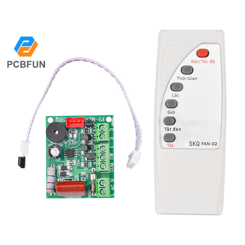 Pcbfun Universal Remote Fan Bảng mạch điều khiển từ xa